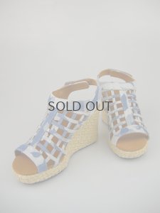 画像2: ノーネーム/ＮＯ　ＮＡＭＥ　ＪＵＡＮＩＴＡ　ＣＡＧＥ　ＳＡＮＤＡＬ　ＤＥＮＩＭ　ＣＡＭＯ　ＳＫＹ　【サンダル】【４０％ＯＦＦ】 (2)