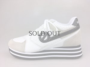 画像1: 【期間限定SALE】【３０％OFF】ノーネーム/ＮＯ　ＮＡＭＥ　PARKO　JOG　NAPPA　ホワイト スニーカー　靴　 (1)