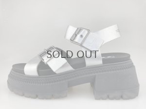 画像1: 【最終SALE６０％OFF】ノーネーム/ＮＯ　ＮＡＭＥ　STRONG サンダル　レザー　シルバー　靴　サンダル (1)