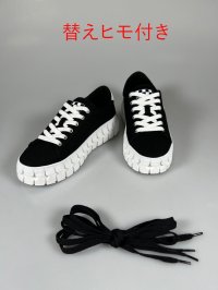 画像1: 【１，０００円引き】 ノーネーム/ＮＯ　ＮＡＭＥ　PLAY SNEAKER 　CANVAS ブラック 靴　スニーカー