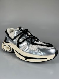 画像1:  【予約品】【2025年3月頃入荷予定】【メンズモデル】ノーネーム/ＮＯ　ＮＡＭＥ　WILLO   RUNNER 　M MESH シルバー　靴　スニーカー