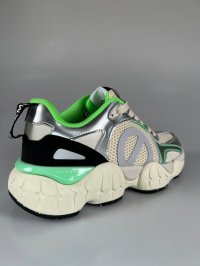 画像3:  【予約品】【2025年3月頃入荷予定】【レディースモデル】ノーネーム/ＮＯ　ＮＡＭＥ　KRAZEE    RUNNER 　W  MESH シルバー・トップグリーン　靴　スニーカー