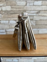 画像1: 　les basiques(レ バシック)　レザー3wayポシェットバッグ【Sサイズ】　シャンパンゴールド