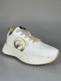 画像1: 【予約品】【2025年９月入荷予定】【レディースモデル】ノーネーム/ＮＯ　ＮＡＭＥ　CARTER  　FLY MESH RECYCLED ホワイト・ゴールド　　靴　スニーカー　厚底