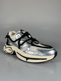 画像1: 【予約品】【2025年９月入荷予定】【メンズモデル】 ノーネーム/ＮＯ　ＮＡＭＥ　WILLO 　RUNNER M MESH 　シルバー　靴　スニーカー