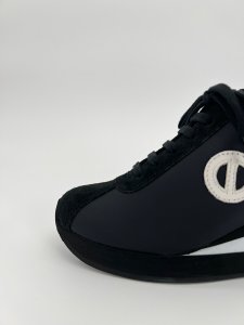 画像7: 【期間限定SALE】【NO NAME SPEED ナイロン】厚底スニーカー レディース ブラック×ホワイト｜6cmヒール・軽量・丸みシルエット・フランスブランド ノーネーム (7)