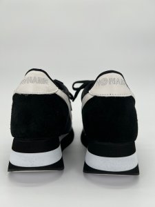 画像21: 【期間限定SALE】【NO NAME SPEED ナイロン】厚底スニーカー レディース ブラック×ホワイト｜6cmヒール・軽量・丸みシルエット・フランスブランド ノーネーム (21)