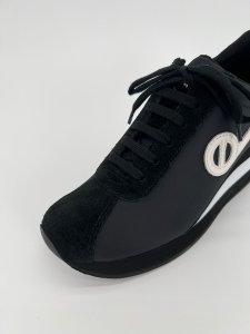 画像9: 【期間限定SALE】【NO NAME SPEED ナイロン】厚底スニーカー レディース ブラック×ホワイト｜6cmヒール・軽量・丸みシルエット・フランスブランド ノーネーム (9)