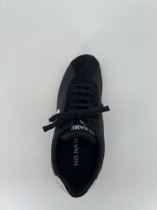 画像14: 【期間限定SALE】【NO NAME SPEED ナイロン】厚底スニーカー レディース ブラック×ホワイト｜6cmヒール・軽量・丸みシルエット・フランスブランド ノーネーム (14)