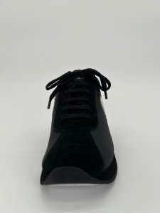 画像12: 【期間限定SALE】【NO NAME SPEED ナイロン】厚底スニーカー レディース ブラック×ホワイト｜6cmヒール・軽量・丸みシルエット・フランスブランド ノーネーム (12)