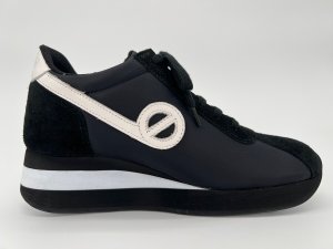 画像5: 【期間限定SALE】【NO NAME SPEED ナイロン】厚底スニーカー レディース ブラック×ホワイト｜6cmヒール・軽量・丸みシルエット・フランスブランド ノーネーム (5)