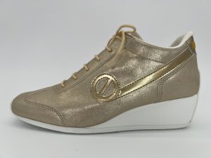 画像1: 【NO NAME YOKO ZIP ライトゴールド】厚底スニーカー レディース ｜5cmヒール・スクエアトゥ・軽量・フランスブランド ノーネーム (1)