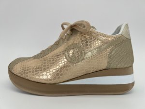 画像1: 【NO NAME SPEED ZIP 　SAND】厚底スニーカー レディース 　ベージュ｜6cmヒール・軽量・丸みシルエット・フランスブランド ノーネーム (1)