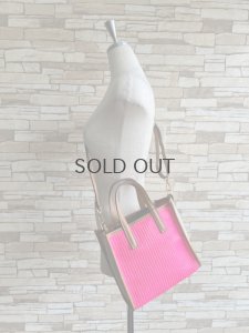 画像1: 【期間限定SALE】【５０％OFF】イタリア製　トートバック　Sサイズ　ピンク　３WAY　 (1)