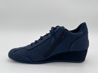 画像2: 【予約品】【２０２６年３月入荷】【NO NAME YOKO ZIP 　TWILL】厚底スニーカー レディース 　ネイビー｜5cmスクエアトゥ・コットンツイル・　※先行予約