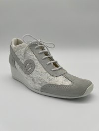 画像1: 【予約品】【２０２６年３月入荷】【NO NAME YOKO ZIP DENTELLE】厚底スニーカー レディース ホワイト｜5cmスクエアトゥ・レース素材・　※先行予約