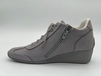 画像2: 【予約品】【２０２６年３月入荷】【NO NAME YOKO ZIP 　TWILL】厚底スニーカー レディース 　ライトグレー｜5cmスクエアトゥ・コットンツイル・　※先行予約