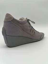 画像3: 【予約品】【２０２６年３月入荷】【NO NAME YOKO ZIP 　TWILL】厚底スニーカー レディース 　ライトグレー｜5cmスクエアトゥ・コットンツイル・　※先行予約