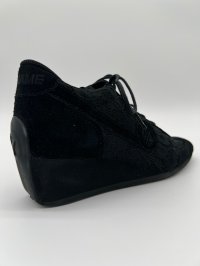 画像3: 【予約品】【２０２６年３月入荷】【NO NAME YOKO ZIP DENTELLE】厚底スニーカー レディース 　ブラック｜5cmスクエアトゥ・レース素材・　※先行予約