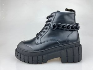 画像1: 【期間限定４０％OFF】ノーネーム/ＮＯ　ＮＡＭＥ　KROSS　BOOTS　CHAIN　BOX　CALF　ブラック　靴　ブーツ (1)