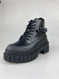 画像1: 【期間限定４０％OFF】ノーネーム/ＮＯ　ＮＡＭＥ　KROSS　BOOTS　CHAIN　BOX　CALF　ブラック　靴　ブーツ